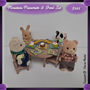 18-Pack Breakfast Placemats/Plates and Foods